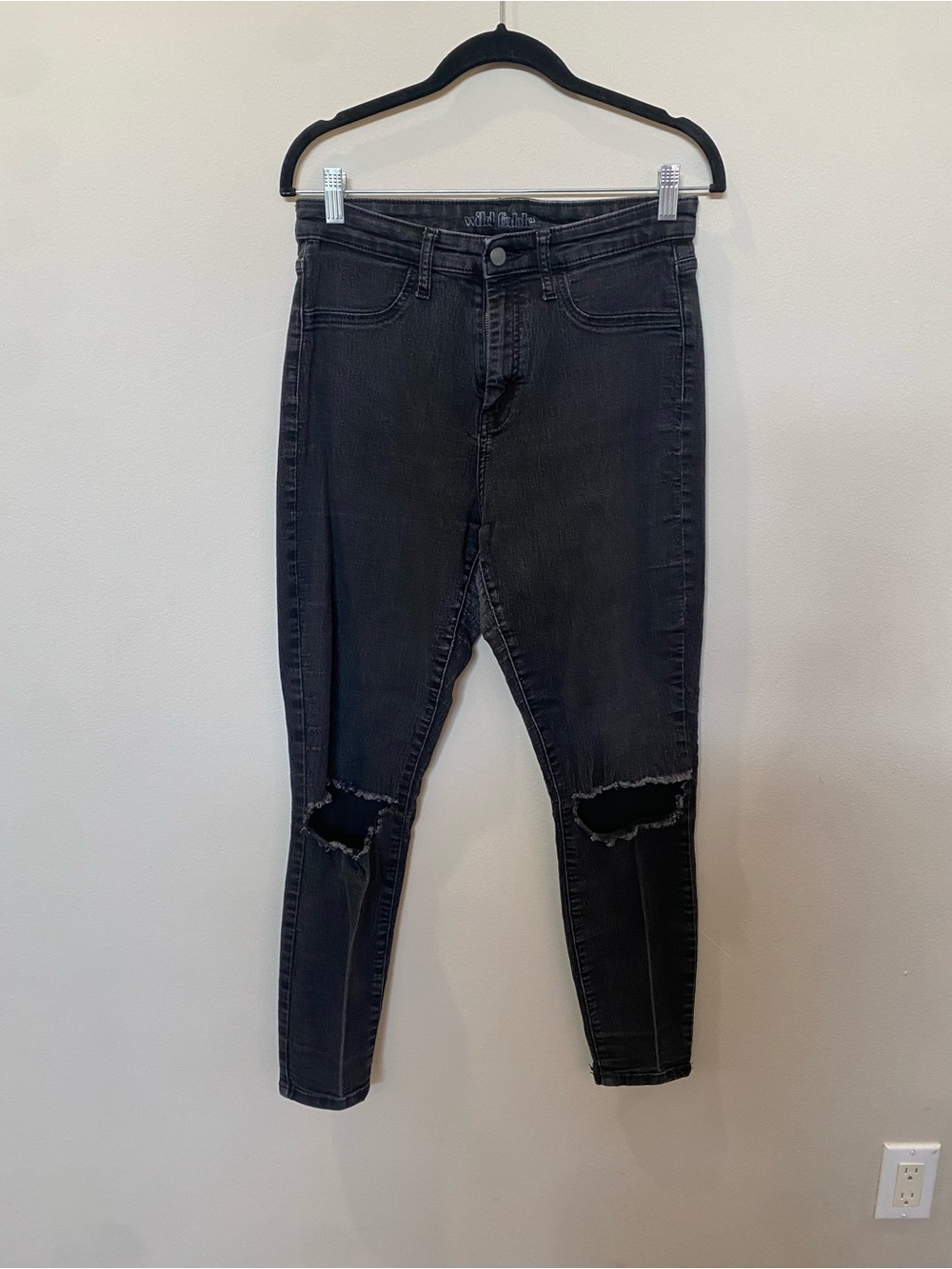 Wild Fable Black Distressed High-Rise Skinny Jeans